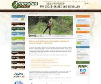 Nordicx.com(Skiroller, Rollski und Nordic Cross-Skates im professionellen Onlineshop) Screenshot