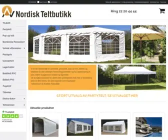 Nordiskteltbutikk.no(Nordic Tent Shop) Screenshot