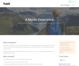 Nordjobb.org(Säsongsjobb i Norden) Screenshot