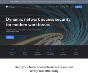 Nordlayer.com(Adaptive Network Access & Security Solutions) Screenshot