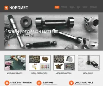 Nordmet.dk(Custom Metal and Wood Product Manufacturing Company) Screenshot