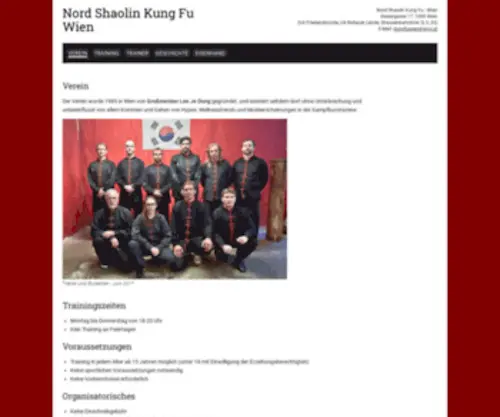 Nordshaolin-Kungfu.at(Nord Shaolin Kung Fu Wien) Screenshot