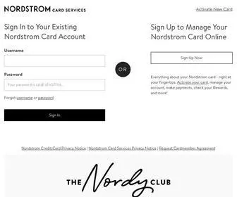 Nordstromcard.com(Nordstrom Card Services) Screenshot