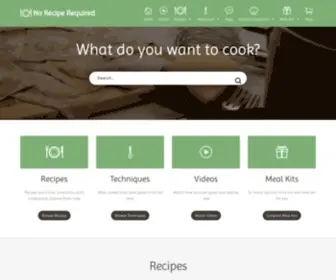 Noreciperequired.com(Cooking) Screenshot