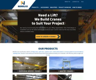 Norelcocranes.com(Surrey BC Canada North America Manufacturer) Screenshot