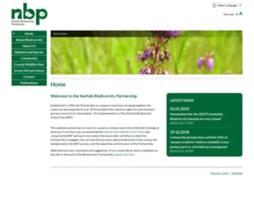 Norfolkbiodiversity.org(Norfolk Biodiversity Partnership) Screenshot