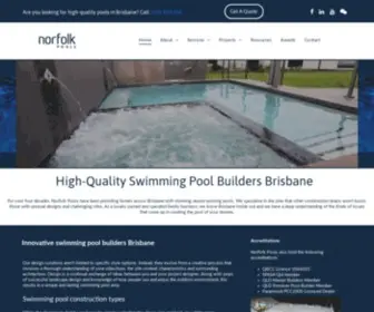 Norfolkpools.com.au(Swimming Pool Builders) Screenshot