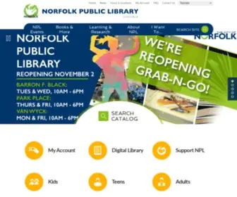 Norfolkpubliclibrary.org(Norfolk Public Library) Screenshot