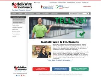 Norfolkwire.com(Norfolk Wire & Electronics) Screenshot