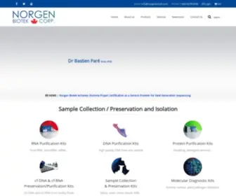 Norgenbiotek.com(Norgen Biotek Corp) Screenshot