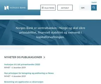 Norges-Bank.no(Norges Bank) Screenshot
