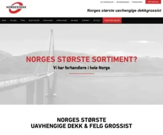 Norgesdekk.no(Norges største uavhengige dekk & felg grossist) Screenshot