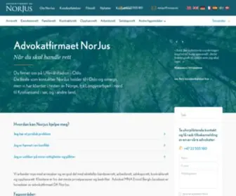 Norjus.no(Advokatfirmaet NorJus) Screenshot