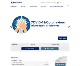 Norled.no(Vi beveger folk langs kysten) Screenshot