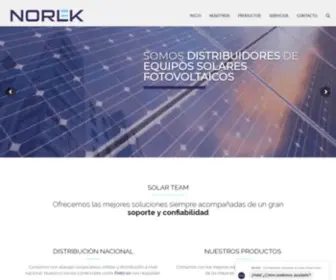 Norlek.com(Distribuidores de equipos fotovoltaicos) Screenshot
