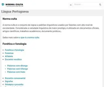 Normaculta.com.br(Gramática Online da Língua Portuguesa) Screenshot