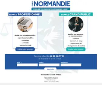 Normandielegaleplus.com(Publiez vos annonces légales en Normandie) Screenshot