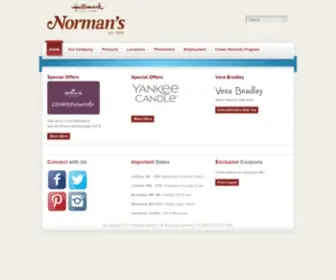 Normanshallmark.com(Norman's Hallmark) Screenshot