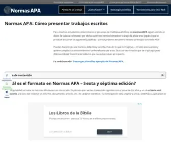 Normasapa.in(Normas APA: Guía completa con plantilla y generador) Screenshot