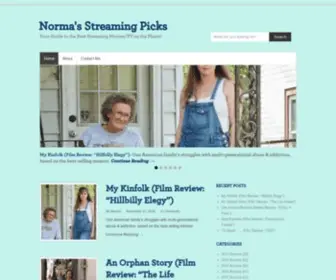 Normasstreamingpicks.com(Your Guide to the Best Streaming Movies/TV on the Planet) Screenshot