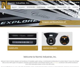 Normicind.com(Aluminum Nameplate Manufacturer) Screenshot