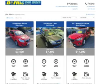 Normscarsales.com.au(Our Cars) Screenshot