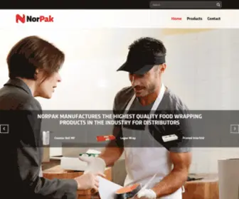 Norpak.net(Food Wrapping Paper Manufacturer for Distributors) Screenshot
