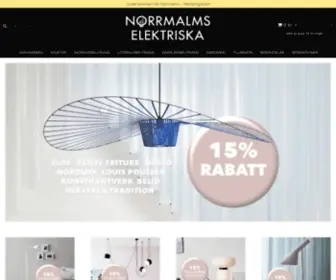 Norrmalmsel.se(Designbelysning, Designlampor) Screenshot