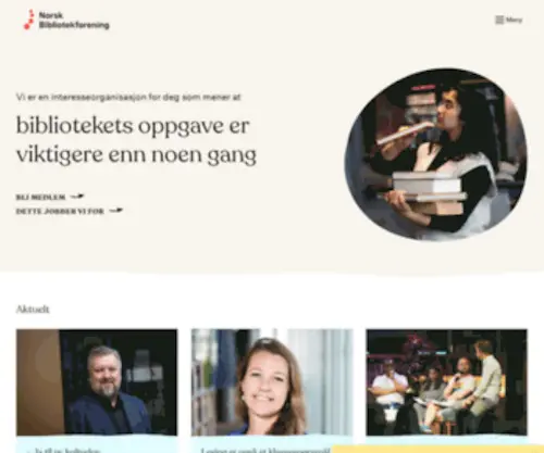 Norskbibliotekforening.no(Norsk Bibliotekforening) Screenshot