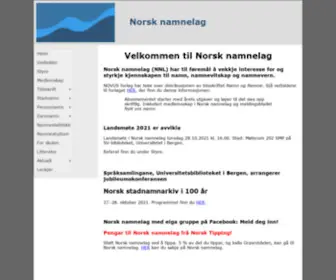 Norsknamnelag.no(Norsk namnelag) Screenshot