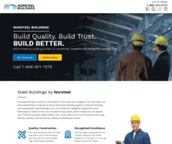 Norsteelbuildings.com(Steel Buildings) Screenshot