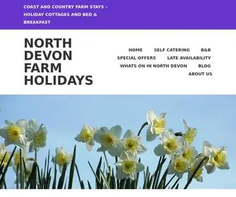 North-Devon-Farm-Holidays.co.uk(North Devon Farm Holidays Coast and countryside stays North Devon Holiday Accommodation) Screenshot