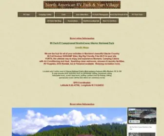 NorthamericanrvPark.com(Glacier National Park Montana RV Park Campground) Screenshot