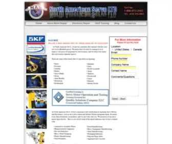 Northamericanservo.com(Servo Motors and Electronics Repair) Screenshot