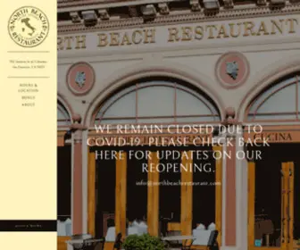 Northbeachrestaurant.com(North Beach Restaurant) Screenshot