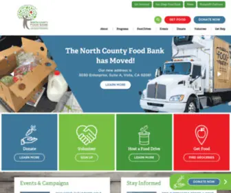 Northcountyfoodbank.org(North County Food Bank) Screenshot