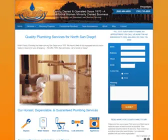 Northcountyplumbing.com(Plumbing Repair & Leak Detection) Screenshot