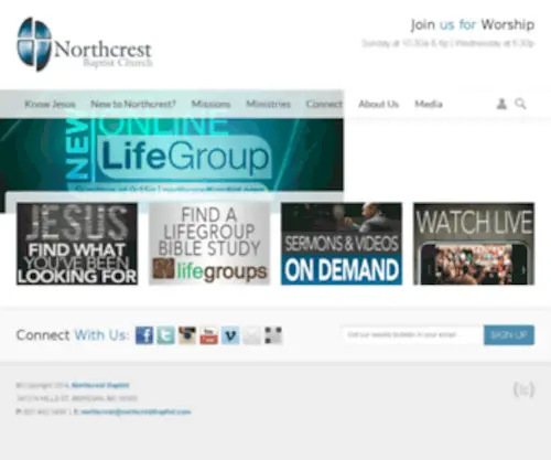 Northcrestbaptist.com(Northcrest Baptist) Screenshot
