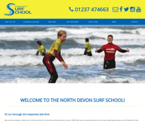Northdevonsurfschool.co.uk(North Devon Surf School) Screenshot