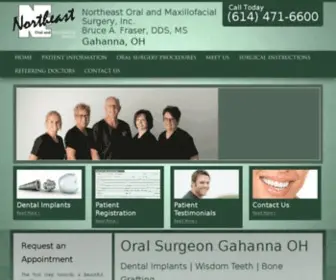 Northeastoms.com(Oral surgeon Dr. Fraser in Gahanna OH) Screenshot