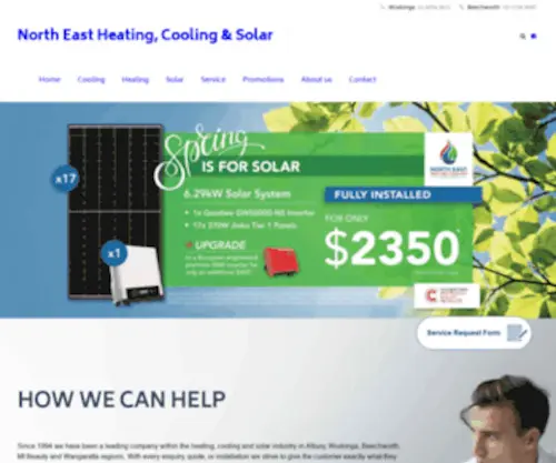 Northeastsolar.com.au(North East Heating) Screenshot