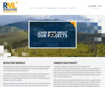 Northerncobalt.com.au(Resolution Minerals Ltd) Screenshot