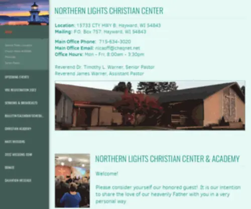 Northernlightscc.org(Northern Lights Christian Center) Screenshot