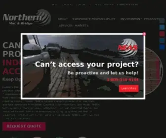 Northernmat.ca(Northern Mat & Bridge) Screenshot