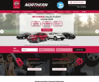 Northernnissan.com(New and Used cars for Sale in Sudbury) Screenshot