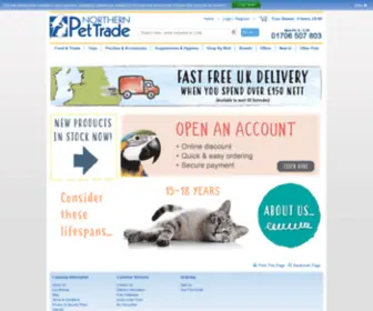 Northernpettrade.com(Northern Pet Trade) Screenshot