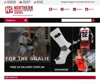 Northernsoulsportswear.com(Buy Lacrosse Sticks and Lacrosse Equipment from Northern Soul Sportswear) Screenshot