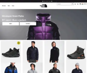 Northfaceindlastore.com(The North Face India Store) Screenshot