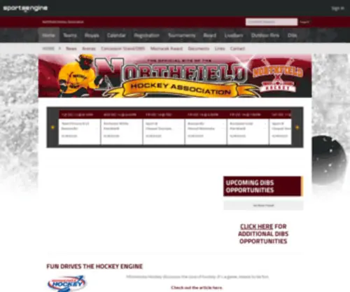 Northfieldhockey.net(Northfield Hockey Association) Screenshot