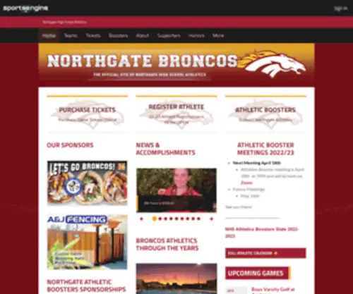 Northgatebroncos.org(Northgate High School Athletics) Screenshot